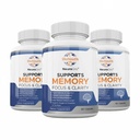Labs Natural Brain Health Kosttilskud til voksne, 180 kapsler - Nutrious Blend of Bacopa Monnieri, Ginkgo biloba, Melissa Officinalis & Citicolin for Brain Focus & Memory
