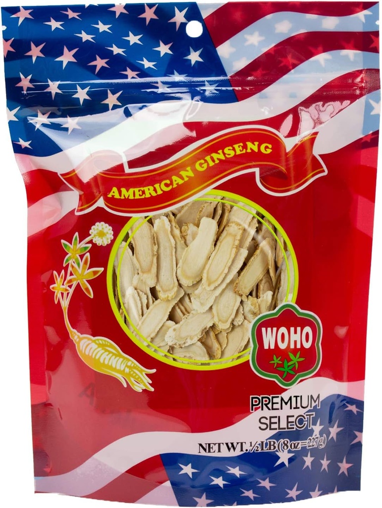 WOHO American Ginseng # 127.8 Large Slice Bag 8oz