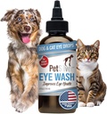 PetSilver Eye Drops til hunde og katte - Natural Dog Eye Wash - Relief for Inflammation & Irritation - Pet Eye Cleaner og Tear Stain Remover - Patenteret Sølv Formel - Lavet i USA - 4 fl oz