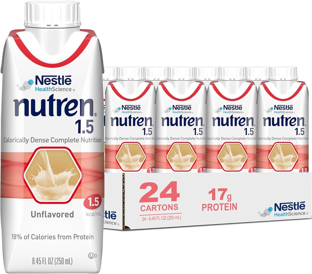 Nestle Nutren 1,5 Tube fodringsformel Uden smag 250 ml Carton 24 Ct