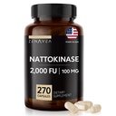 Nattokinase Supplement - 2000 FU Enzyme - 270 Kapsler Nattokinase 100mg - Gluten Free, Non- GMO, Vegan