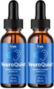 (2 Pack) Neuroquiet dråber - Neuro Stille Avanceret Formel Hørestøtte, Kognitiv Sundhed, og Samlet Wellness, 2 Måned Supply