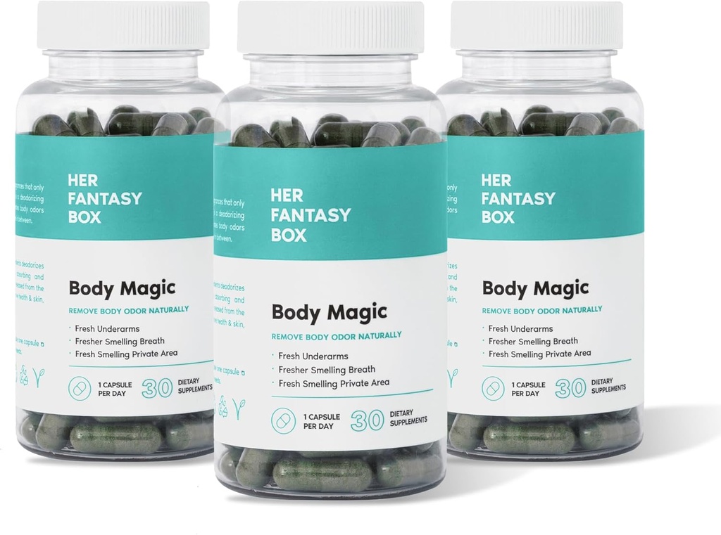 Hendes fantasiboks er 124; Body Magic er 124; Chlorophyll Pill til Feminin Odor - 3 Pack