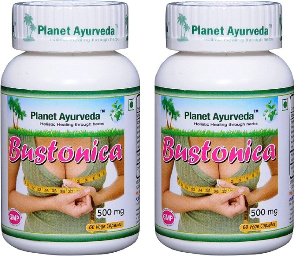 Planet Ayurveda Bustonica, 500 mg Veg kapsler - 2 flasker
