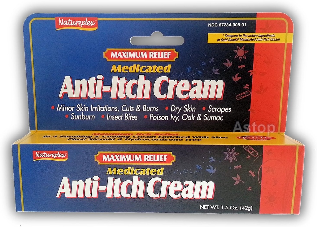 Maksimal lindring Medicin Anti- Itch Cream