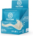 Ingen Cow Vegan Protein Powder, Vanilla, 20g Plant Based Protein, Single Serve Packets, Dairy Free, Soy Free, Ingen Sukker Tilføjet, Keto Friendly, Gluten Free, naturligt sødet, Ikke GMO, Kosher, 10 Greve