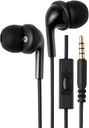 Grundlæggende Wired Earbuds med mikrofon, I Ear Headphones, 3,5mm Jack, 4,2 ft lange kabel, S / M / L Ear Tips, Sort