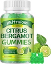 Citrus Bergamot 1500mg, Citrus Bergamot Gummies for Sund Kolesterol, Bergamot Supplements 25: 1 Uddrag fra Italien Bergamot, Resveratrol & Niacin - Natural Vegan 60 Gummies