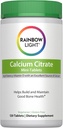 Rainbow Light Calcium Citrate tabletter med D-vitamin, Kosttilskud giver høj-potens Bone Health Support, med Calcium og D-vitamin, Vegetar og Gluten Free, 120 Tæl
