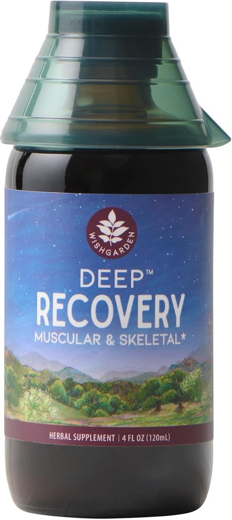 WishGarden Herbs Deep Recovery - Natural Herbal Muscle, Tissue & Joint Support Supplement med gurkemeje Curcumin, Adresser Root Årsag til Lingering spørgsmål & fremmer sund inflation svar, 4oz