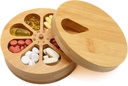 Medicine Organizer Wood Daily Weekly, Travel Pill Organizer og Pill Holder, Vitamin Medicin Pill Organizer Case Box, Pill Box Dag, Forbedret design med ugedage og Solid Wood Lid