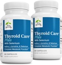 Terry naturligt Thyroid Care Plus - tillæg til støtte Thyroid - Kosttilskud til energi og sund hårstøtte - tillæg med L- Tyrosin & Selenium - 60 kapsler (2 pakker)