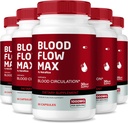 (5 Pack) Blood Flow Max Kapsler, Blood Flow Max Advanced Blood Support Formel, Maksimal styrke supplement til sund blodcirkulation, Alle naturlige piller for samlet sundhed, Anmeldelser (300 Kapsler)