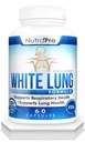 Hvid Lung af NutraPro - Lung Cleanse og Detox.Support Lung Health. Understøtter respiratorisk sundhed. 60 Capsule - Made in GMP Certified Facility.