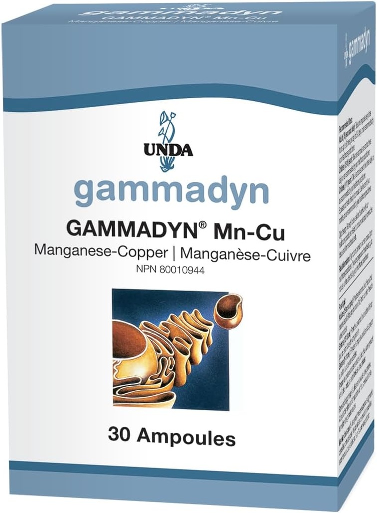 UNDA GAMMADYN Mn- Cu · 124; Mangane- Copper Oligo- Element Supplementer 124; 30 Ampuller