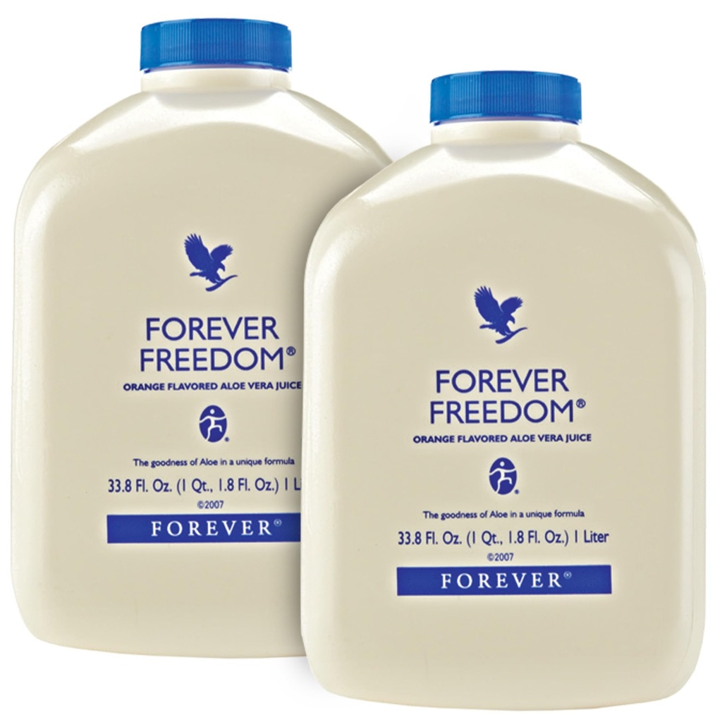 Forever Living - Forever Freedom - Fælles støtte med Aloe Vera, Glucosamin og Chondroitin - Orange Flavor - Gluten- Free - 33,8 fl oz (2 - Pack)
