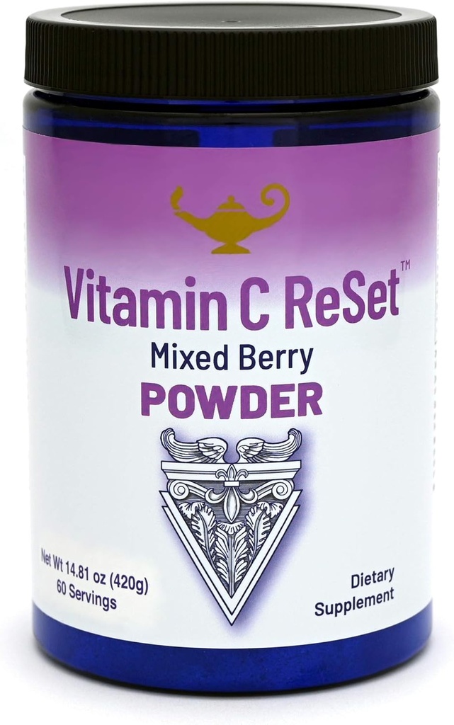 RnA ReSet C-vitamin Reset - Berry- Smag C-vitamin pulver med kalium & frugt blend, 14.81 Oz (60 Servere)