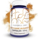 Nootropics Depot Lions Mane Mushroom Capsules | 500mg | 180 Count | Hericium erinaceus | Whole Fruiting Body Mushroom Extract | Brain Health Supplement | Neuroprotective + Boosts Mood