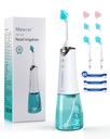 Nasal kunstvanding System, Cordless Nasal skylning Maskine til Sinus Relief & Nasal Care, Electric Neti Pot med 6 tips og 40 saltsække Nasal kunstvanding Sinus skylning System Kit til voksne & Kid