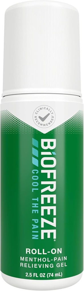 Biofreeze Roll On Pain Relief, Knee & Lower Back Relief, Gigt Pain Reliever, Sore Muskel Relief, Neck Pain Relief, Køling fælles smerte, FSA Støtteberettiget, Menthol Gel 2.5 Fl Oz
