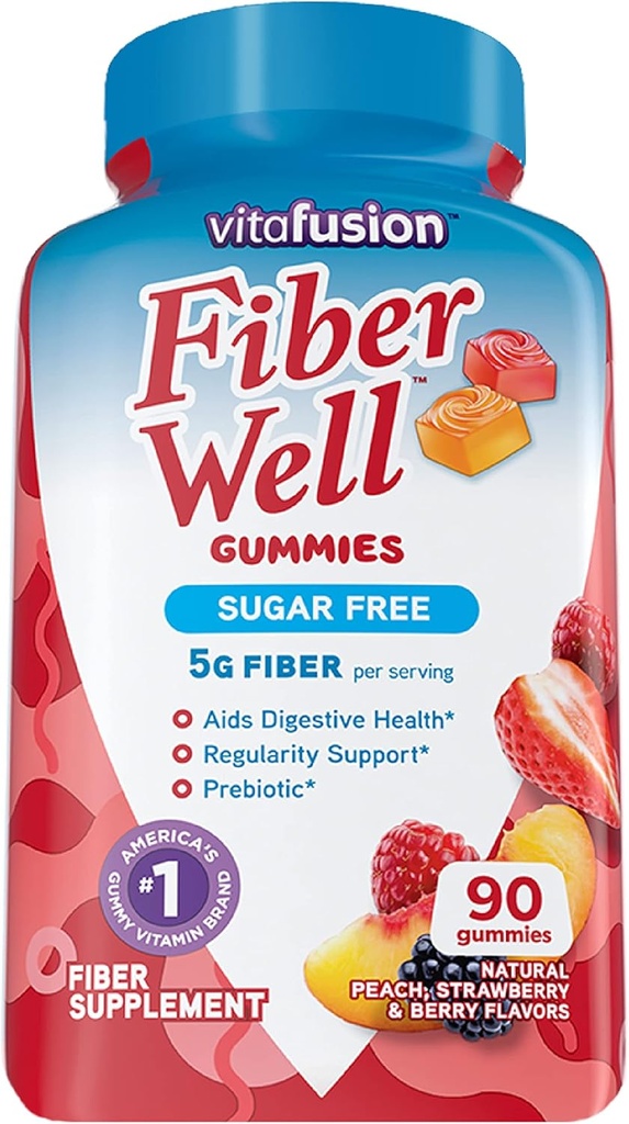 Garlique hvidløg ekstrakt cardiovaskulær supplement med Viafusion Sukker Free Fiber Gummies, 90 Greve
