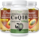 Liposomal CoQ10 800 mg 1PCS Bundle med Ubiquinol CoQ10 600 MG Softgel med Omega-3 & Shilajit & PQQ 2PCS