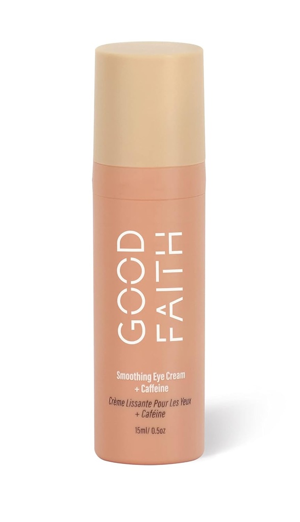Smoothing Eye Cream med koffein - 0,5 fl. oz - Hjælper Hydrate & Brighten Dark Circles - Reducerer fine linjer - Vegan - Cruelty Free