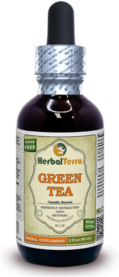Herbal Terra LLC Green Tea (Camellia Sinensis) Tinktur, Økologisk Tørrede blade Væske Extract 2 oz