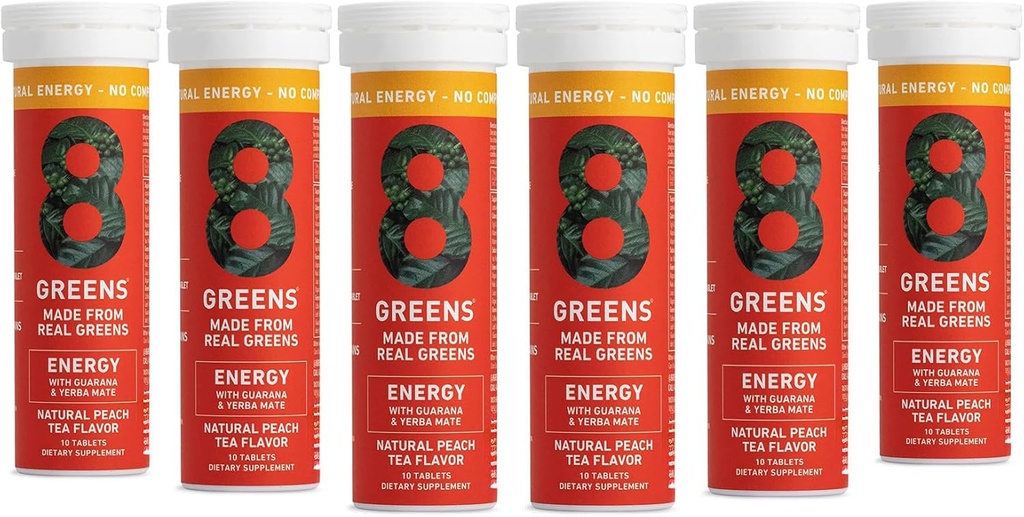 8Greens Supergreens Tablets against 124; Super Green Powder Superfood Tablet, Metabolisme Immunitet & Focus, Daily Green Effervescent Tablets, Organic: Aloe Vera, Spirulina, Chlorella, Energy, 60 Servere
