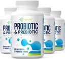 Probiotika til kvinder og mænd, 300 Millioner CFU Probiotika fra 12 Stammer Probiotika, Organic Prebiotics Blend, Probiotisk supplement til Gut immunforsvar & fordøjelsessygdomme, Hylde Stabil, 240 Kapsler