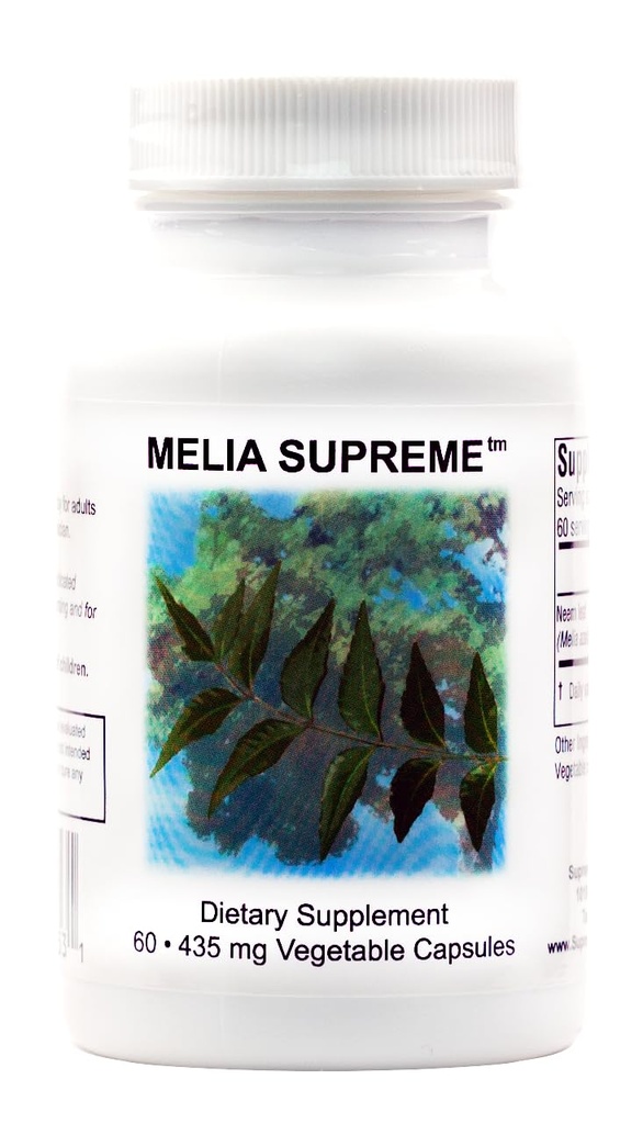 Supreme Nutrition Melia Supreme, 60 Pure Poweded Neem Leaf Vegetariske Kapsler