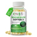Magnesium Glycinat 500 mg Softgel supplement, lille let at synke Magnesium Gelcaps høj Absorption til natten ben & søvn support, muskel & ben, rolig, ikke GMO, 120 Gelcaps, 60 dages forsyning