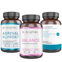 Dr. Brighten PCOS Basic Kit - Women 's Hormone Balance, Adrenal Support, og Saw Palmetto Plus