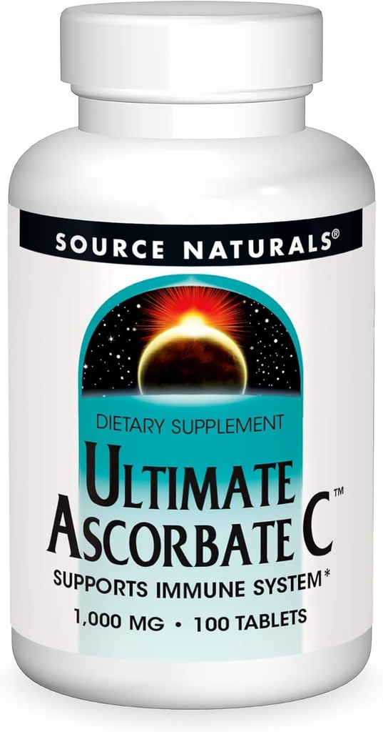 Kilde Naturals Ultimate Ascorbat C - C-vitamin - 2000 mg understøtter immunsystemet - 100 tabletter