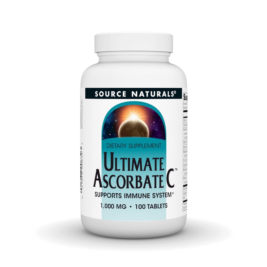 Kilde Naturals Ultimate Ascorbat C - C-vitamin - 2000 mg understøtter immunsystemet - 100 tabletter