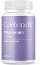 Celebrate Vitaminer Magnesium - 100 mg Chelated Magnesium Bisglycinate Kapsler til Sovestøtte og Muscle Cramp Defense, Vegan og Gluten Free, 90 Greve