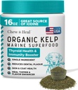 Kelp supplement til hunde - 16 oz af kelp pulver Granulater med 5cc Spoon - Godt for sund thyreoideafunktion, Reducere tandplak, og hud sundhed - Made in USA