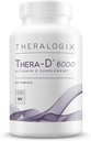 Theralogix Thera- D 6000 D- vitamin supplement - 6. 000 IE (150 mcg) D3- vitamin tabletter - 90 - dages forsyning - immunsupporttilskud til kvinder & mænd - aids Knogler & hjerte - NSF Certificeret - 90 tabletter