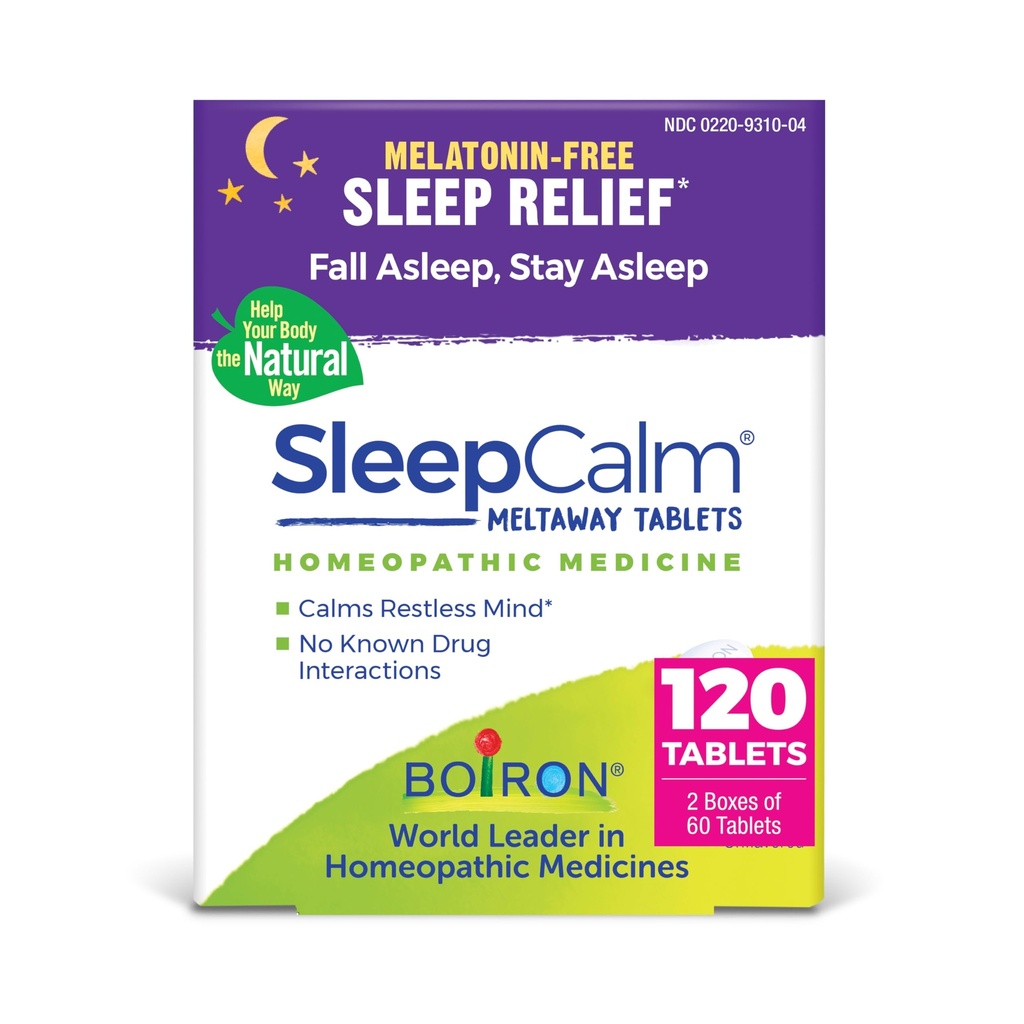 Boiron SleepSol Sleep Aid til dyb, afslappende, rolig nattesøvn - Melatonfri og ikke habitat - 60 greve (pakke af 2)