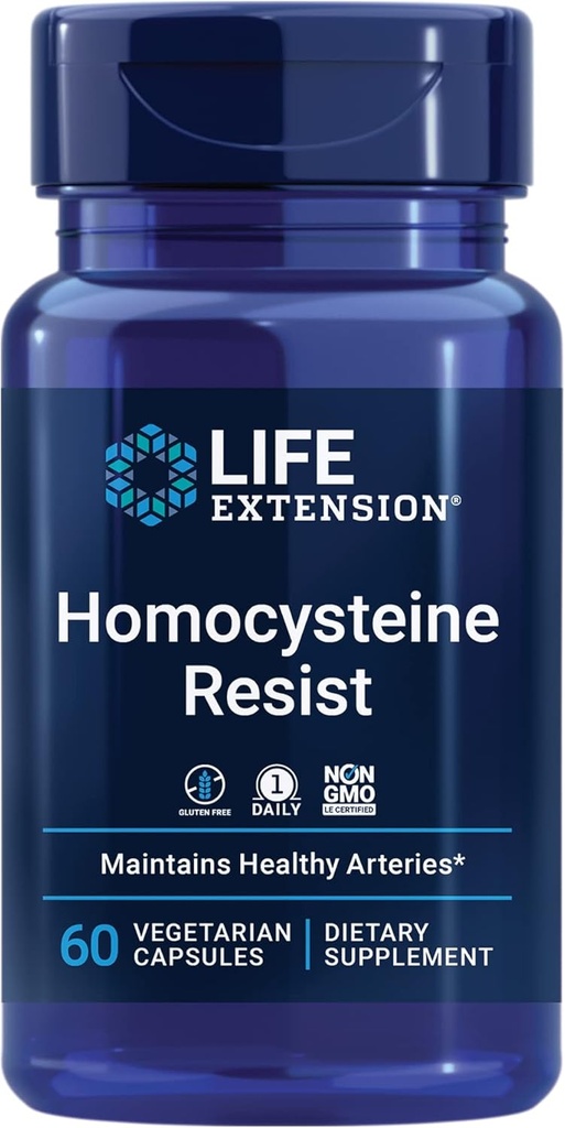Life Extension Homocysteine Resist Vegetariske Kapsler, 60 Greve