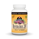 Source Naturals Resveratrol 200 mg for hjerte og sund aldring - 120 vegetariske kapsler