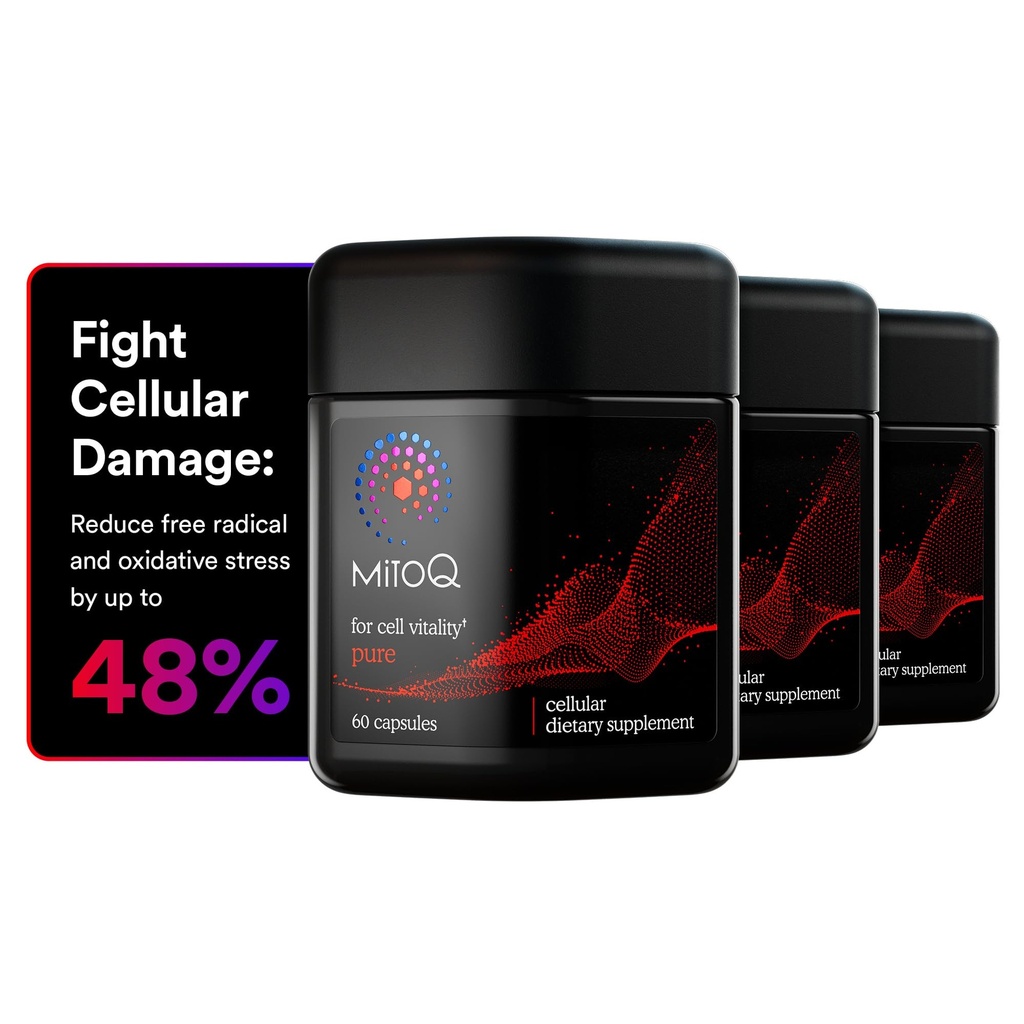 MitoQ Pure Advanced Mitokondria Supplement Superior Biotilgængelighed til CoQ10