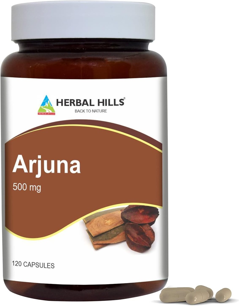 HERBAL HILLS Arjuna kapsler (Terminalia Arjuna)
