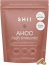 SHII AHCC Daglig Immunitet, 10- dages forsyning - Vegan, Gluten Free Immunity Support Supplement med AHCC, Immunsystemet Support fra Funktionel Shiitake svampe, fremmer immunrespons og cellulær sundhed