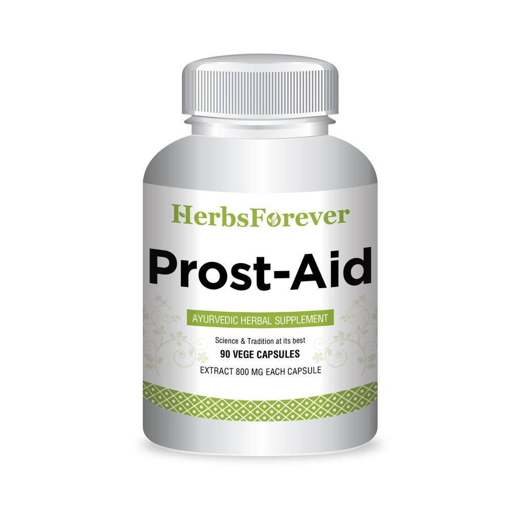 Herbseverly Prostaid Ayurvedic Herbal supplement til mænds wellness szág 124; 90 Veggie kapsler, 800mg Hver, Naturlig støtte til total sundhed & vitalitet