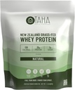 Taha Health & Nutrition Natural Unflavored Whey Protein Concentrate Powder, 25g Protein, 140 Calories, 2g Sugar | New Zealand Grass-Fed, Free-Range Dairy | Gluten and Soy Free, Keto, Kosher | 2LB