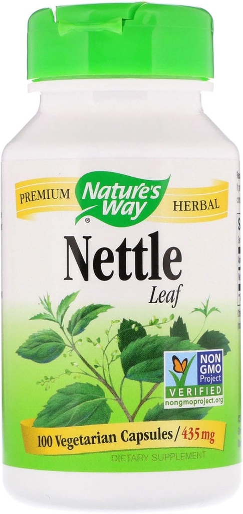Nature 's Way Nettle Leaf 435 mg, TRU- ID Certified, Non- GMO Project, Vegetar, 100 Greve, Pack of 2