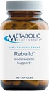 Metabolisk vedligeholdelse Rebuild - Knoglehelbredssupporttillæg med calcium, Vitamin D + K2, Zink, Magnesium Citrate + Trace Minerals, Ingen Fillers (180 kapsler)