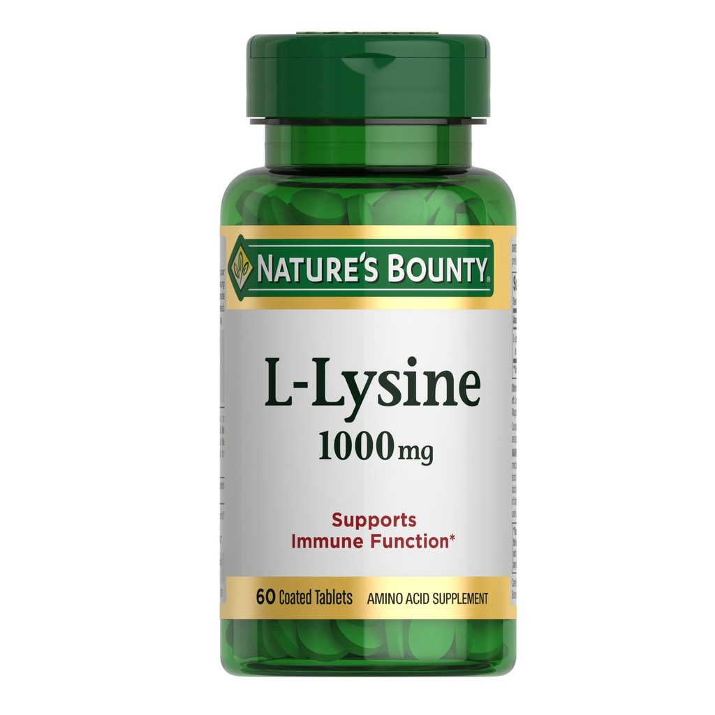 Naturens Bounty L- Lysin 1000 mg, 60 tabletter (pakning med 3 tabletter)