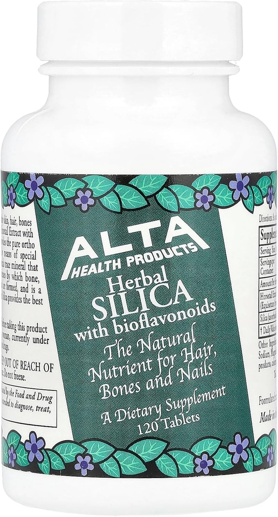 Alta Health Products - Silica med bioflavonoider, 500 mg, 120 tabletter